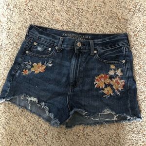 American Eagle Embroidered Shorts